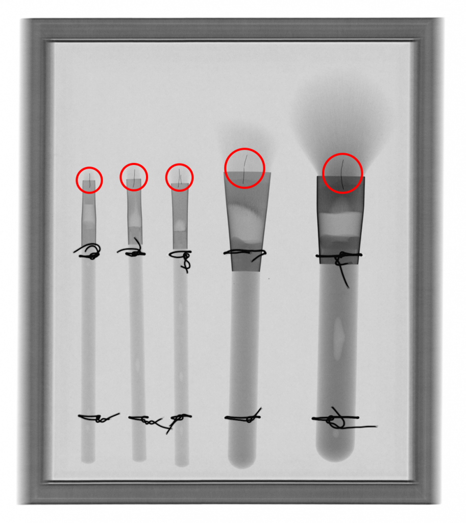 化粧筆 X線画像