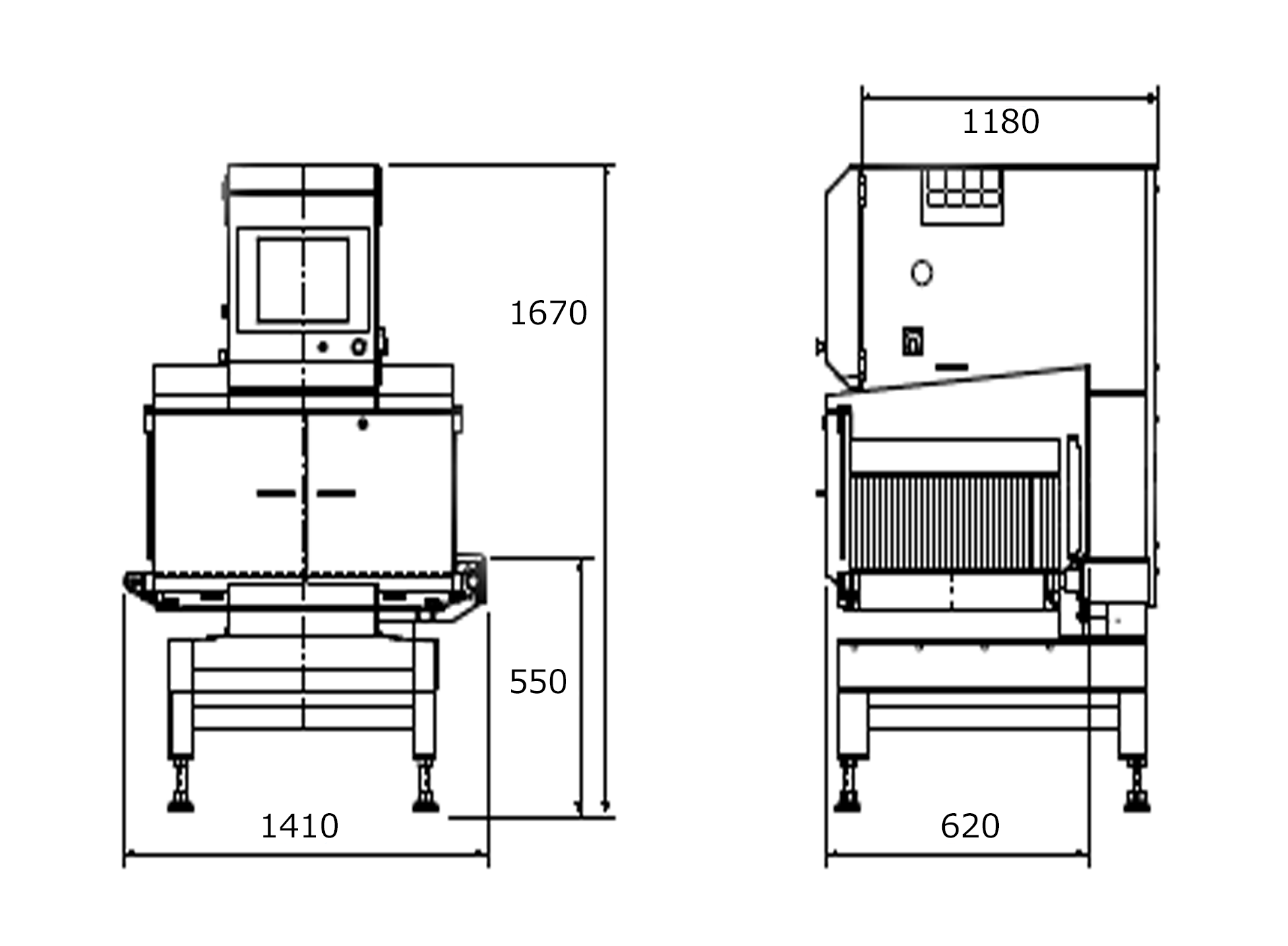 X線検査機 X-Ray7035a外寸