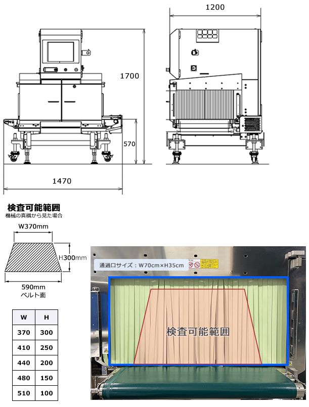 X-Ray7035AB外形寸法