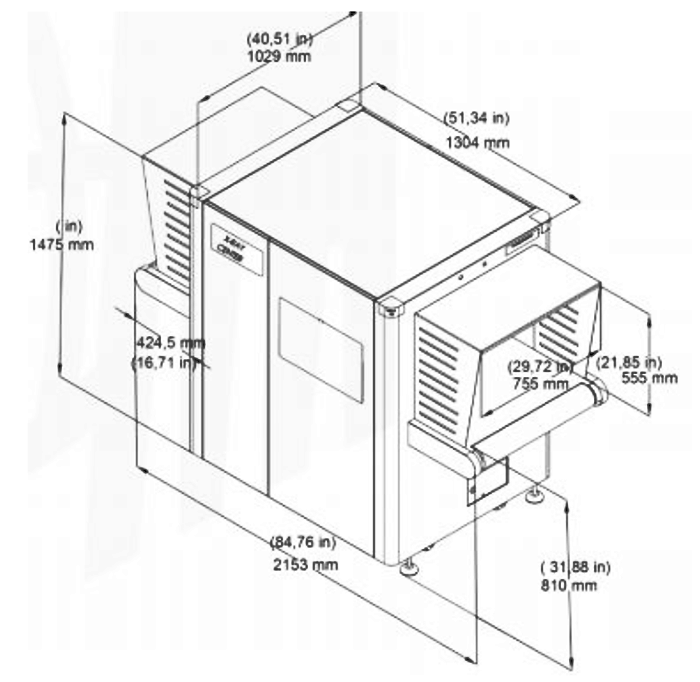 X-Ray7555XRC-160 外形寸法